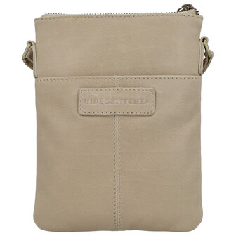 Hide &amp; Stitches Daydreamer leren schoudertas cr&egrave;me achterkant