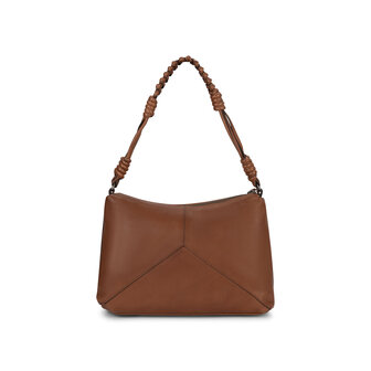 Bag2Bag leren schoudertas Hamar cognac achterkant