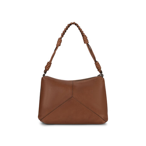 Bag2Bag leren schoudertas Hamar cognac achterkant