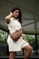 Bag2Bag Leren crossbody bag Cayo cognac