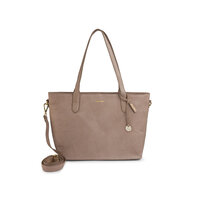 Bag2Bag Leren Shopper / laptoptas Paris Taupe-Grey