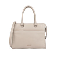 Bellicci beige leren Laptoptas Milda 
